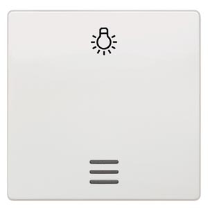 Ultraterminale (prize, intrerupatoare) - Clapeta simpla alba led pentru intrerupator simplu/cap-scara/cruce/push-buton simbol bec, 5TG6206, Siemens