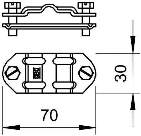 Clema legatura II conductor rotund.D=8-10-platbanda 30-40mm [1]