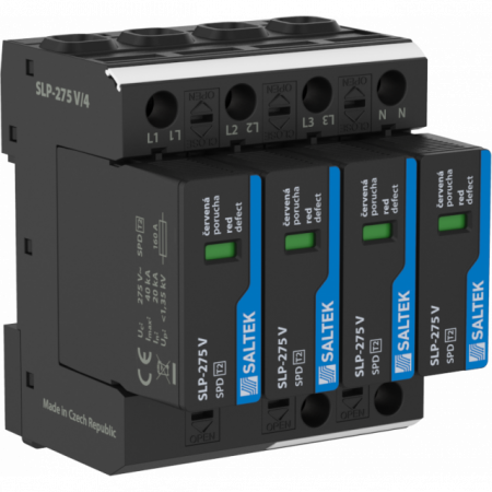 Protecţie trăsnet-supratensiuni - Descarcator supratensiuni, 4P, 50kA, T2, SLP-275 V4