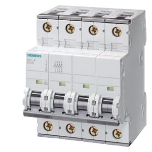 Sigurante tetrapolare - Intreruptor automat 25A, curba C, 3P+N, 4M, 10kA ,Siemens 5SY4625-7