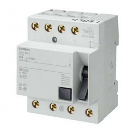 Lichidare de stoc - Protectie diferentiala 4P, tip AC, 400Vac, 25A, 300mA, 5SM3642-0 Siemens