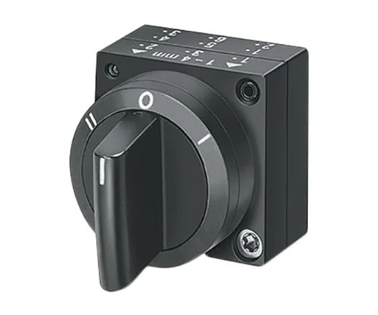 Lichidare de stoc - Selector plastic negru, 2 pozitii 0-1, cu revenire, 22mm, 3SB3000-2LA11, Siemens