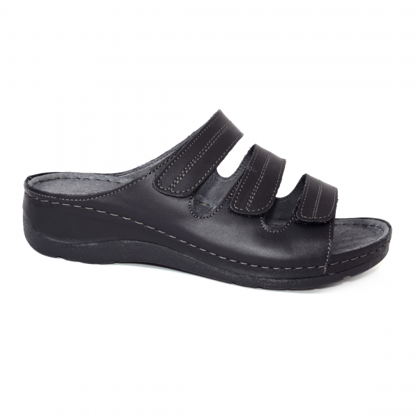 Papuci piele naturala 255 Negru [2]