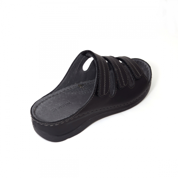 Papuci piele naturala 255 Negru [3]