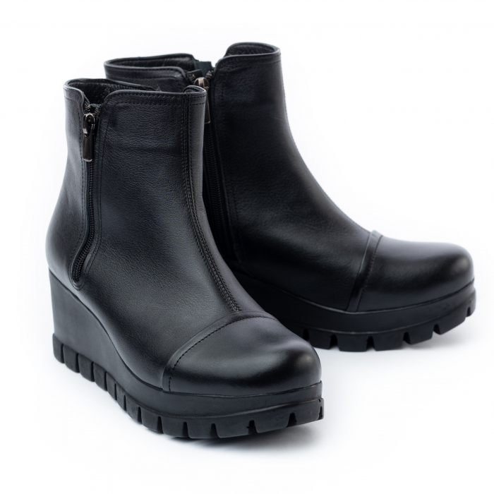 Botine din piele 105 negru [2]
