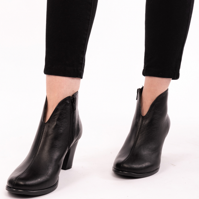 Botine din piele 321 Negru [3]