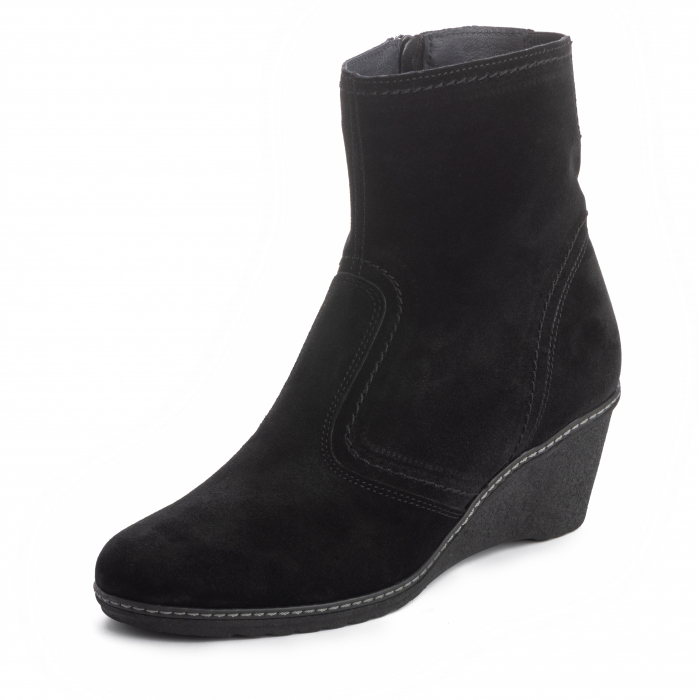 Botine din piele 329 Negru Velur [3]
