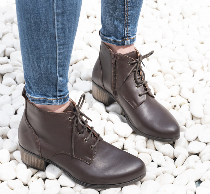 Botine din piele 559 Maro [3]