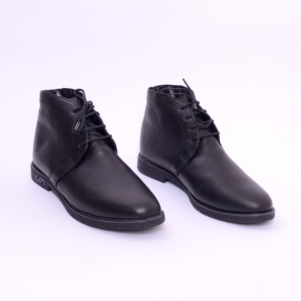 Ghete din piele naturala Negru [3]