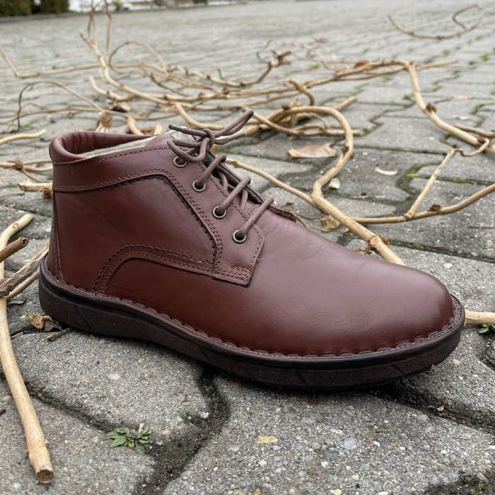Ghete casual din piele naturala 770 Maro [3]
