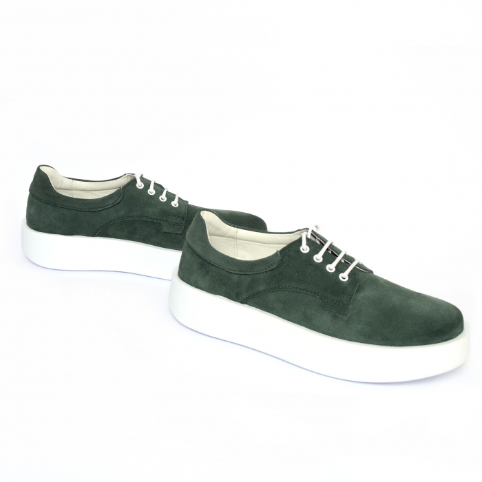 Pantofi casual dama 606 Verde Velur [3]
