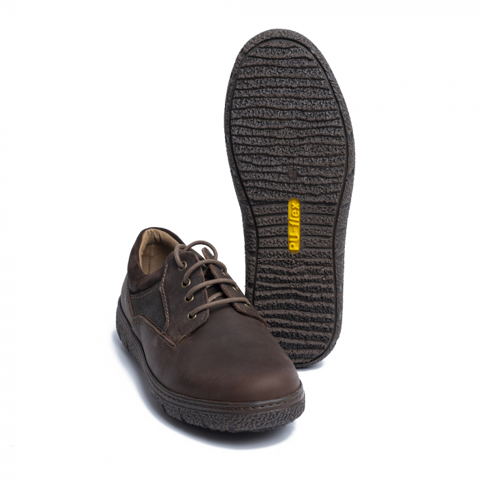 Pantofi casual din piele naturala 1020 Maro [3]