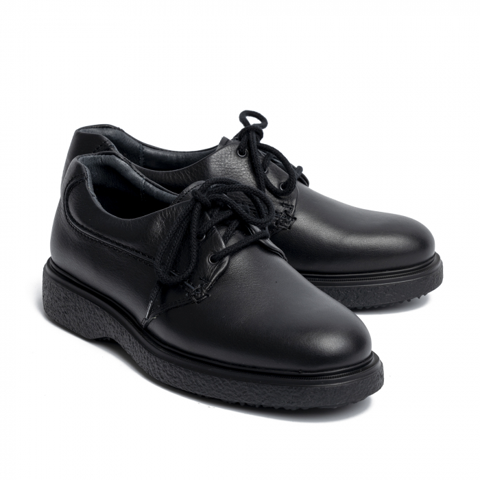 Pantofi casual din piele naturala 1036 negru [4]