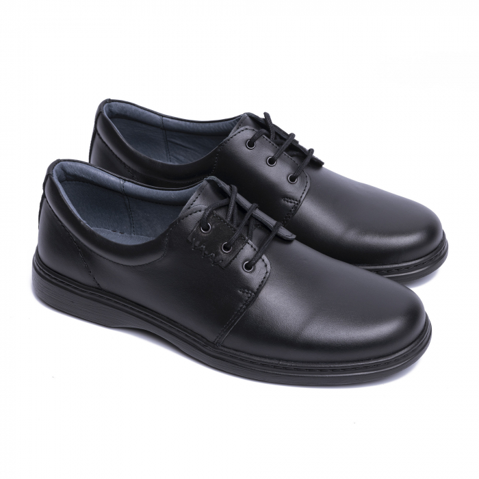 Pantofi casual din piele naturala 1035 negru [3]