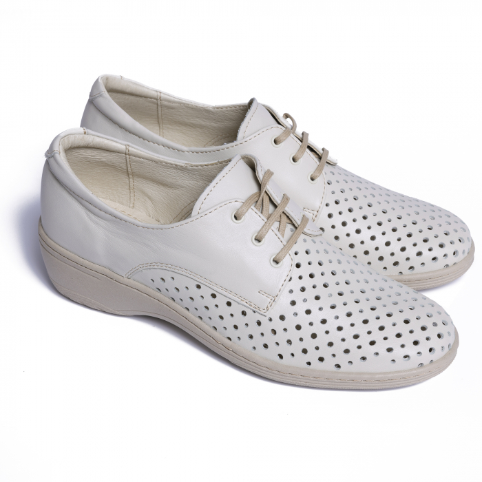 Pantofi casual din piele naturala 522 Bej [5]