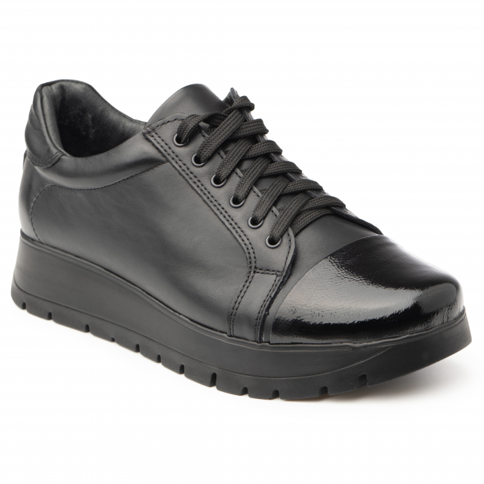 Pantofi confortabili din piele naturala 607x negru [2]