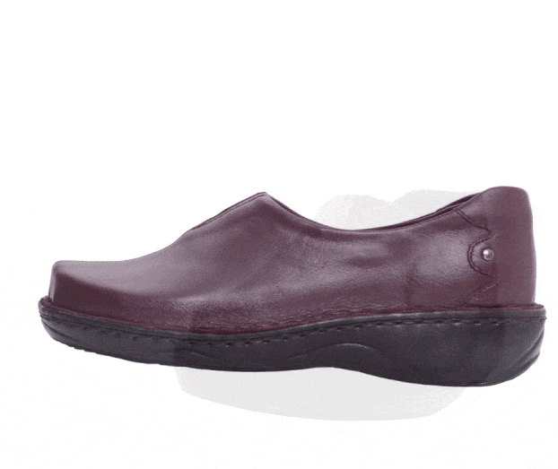 Pantofi confortabili din piele naturala 9000 bordo [2]