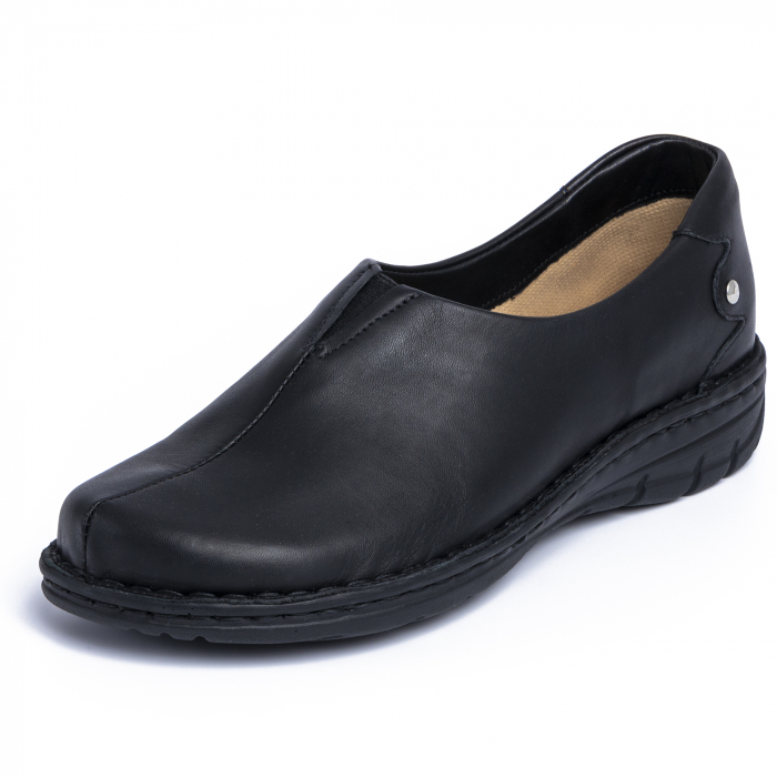 Pantofi confortabili din piele naturala 9000 negru [3]