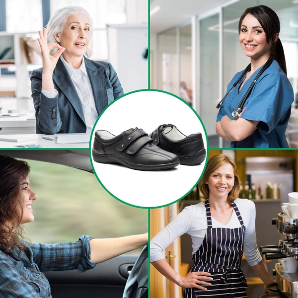 Pantofi din piele dama Medline 430 Negru [3]