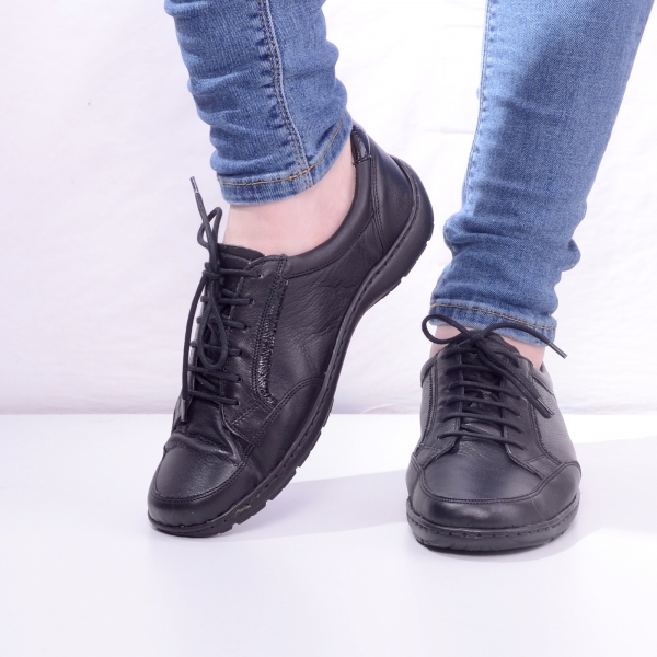 Pantofi din piele dama Medline 446 Negru [2]