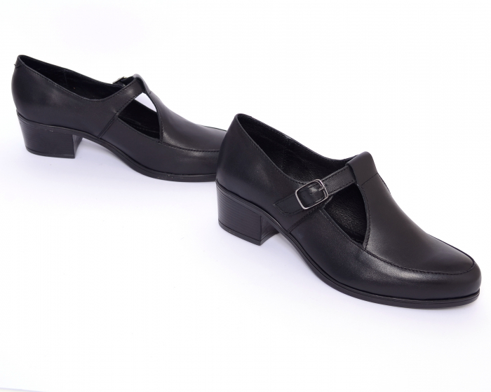 Pantofi din piele naturala 599 Negru [2]