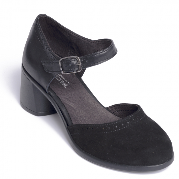 Pantofi din piele naturala 216 Negru [6]