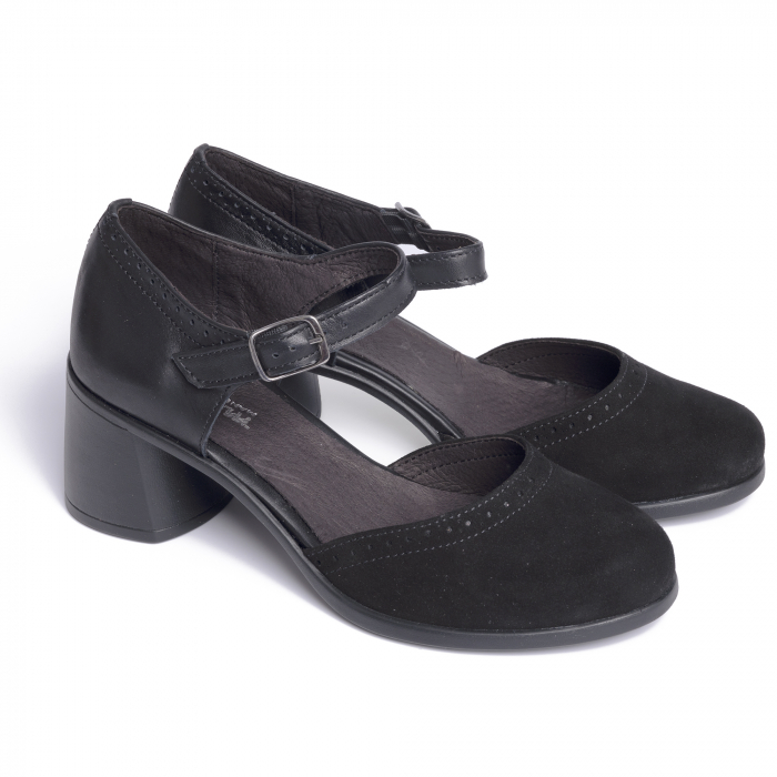 Pantofi din piele naturala 216 Negru [3]