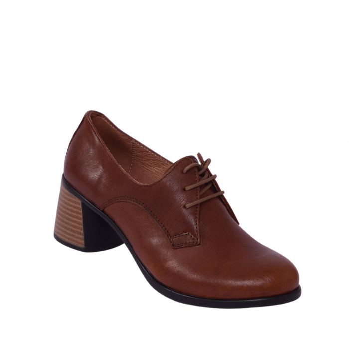Pantofi din piele naturala 594 Maro [4]