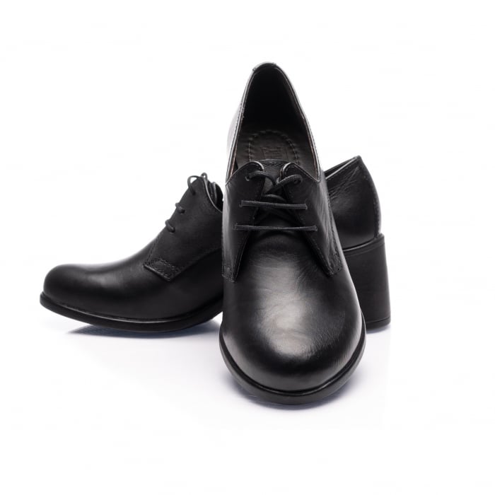 Pantofi din piele naturala 594 Negru [10]