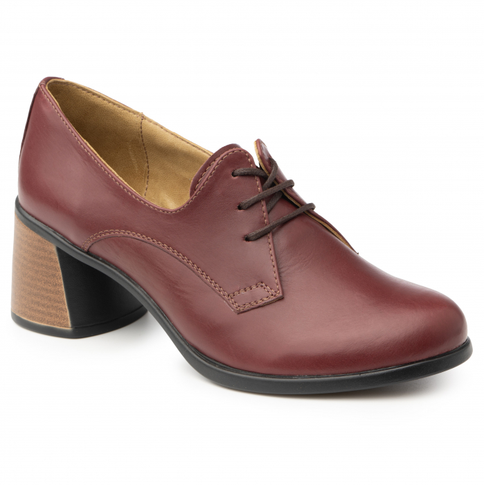 Pantofi din piele naturala 594 Bordo [2]
