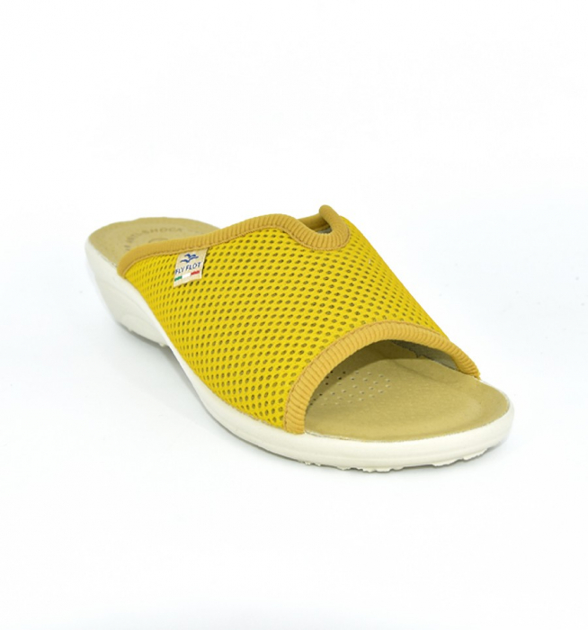 Papuci confortabili Fly Flot 168 galben mustariu [3]