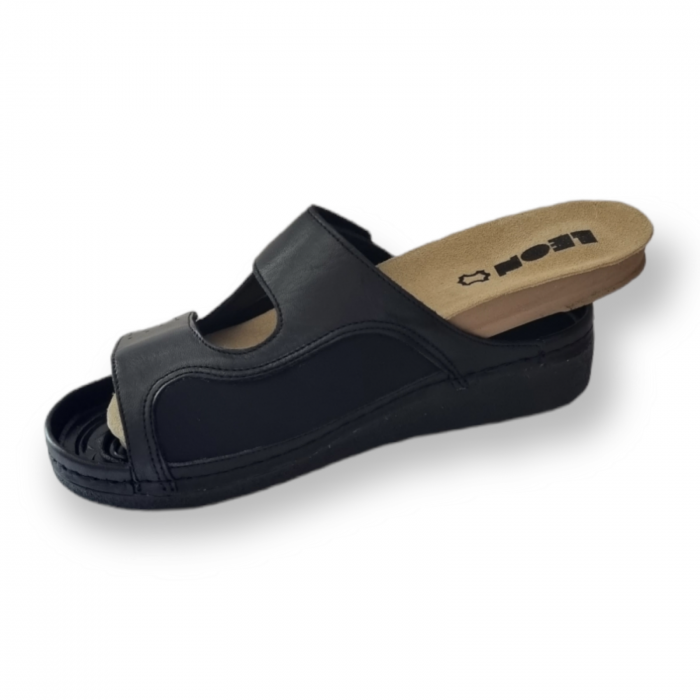 Papuci cu brant detasabil Leon 5010 negru [2]