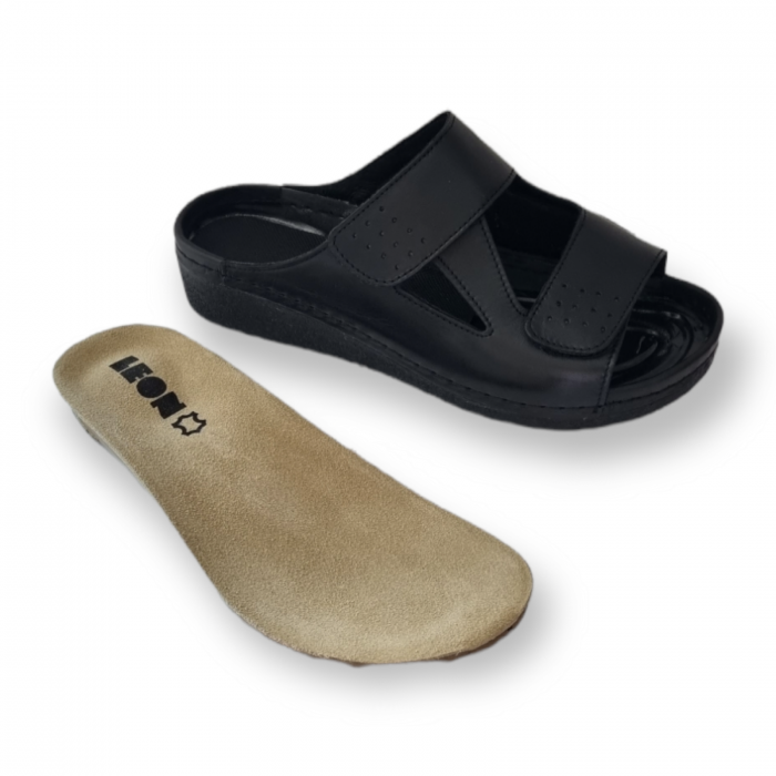 Papuci cu brant detasabil Leon 5010 negru [3]