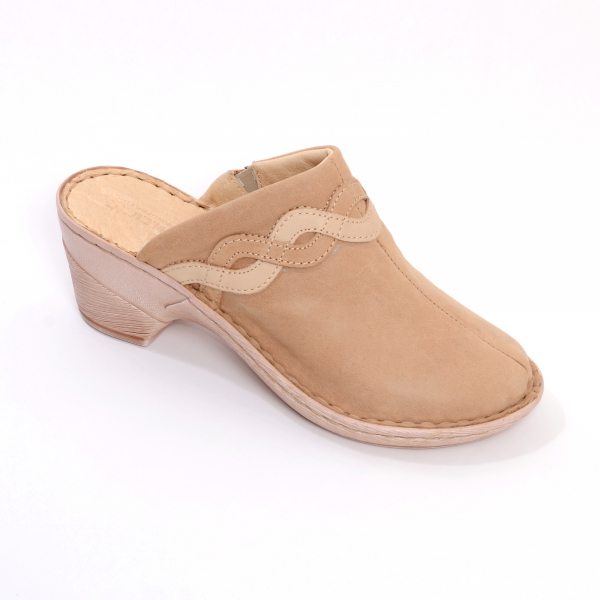 Papuci din piele naturala 202 bej [6]