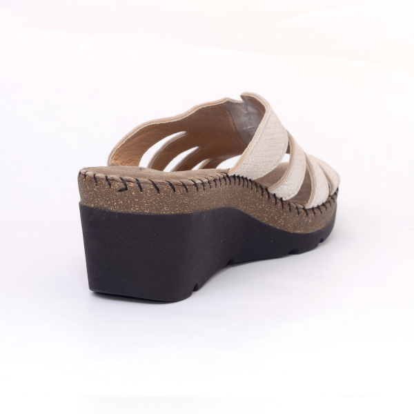 Papuci din piele naturala 6080 Gold [2]