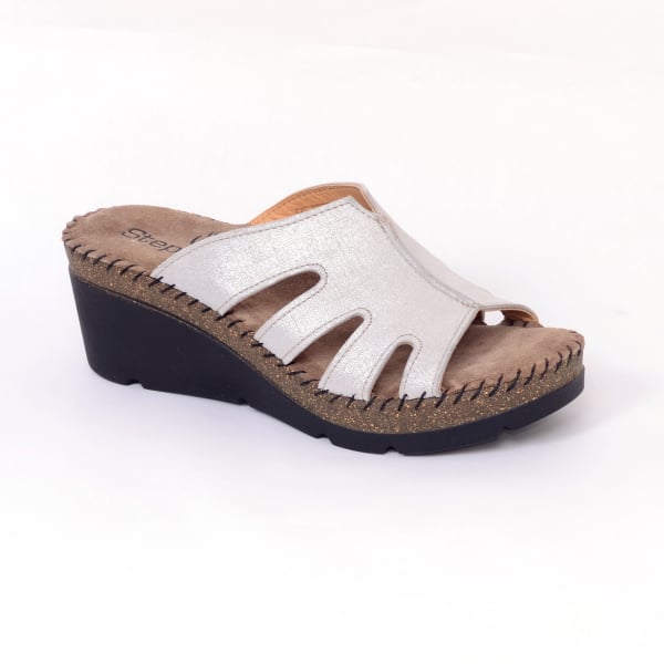 Papuci din piele naturala 6080 Grey [4]