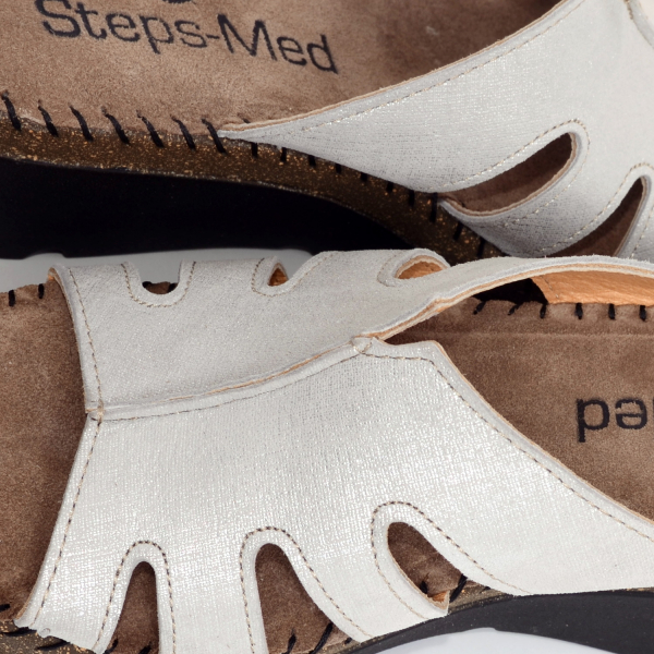 Papuci din piele naturala 6080 Grey [5]