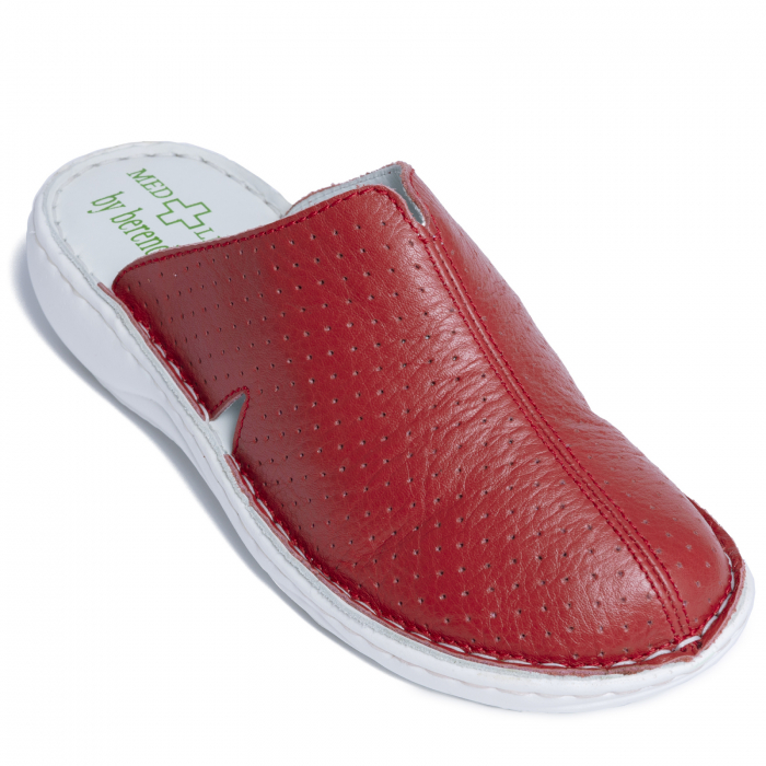 Saboti de piele Medline 438 rosu [3]