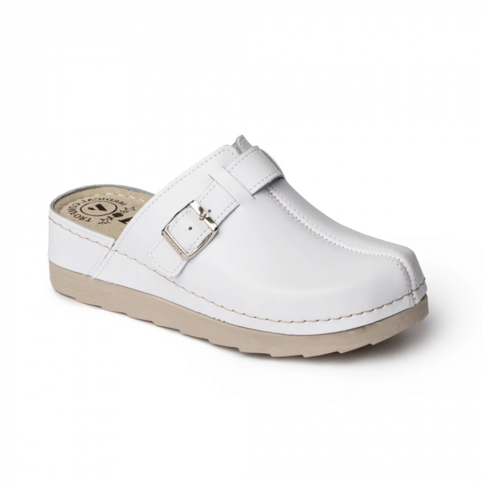Saboti piele 343 alb [2]