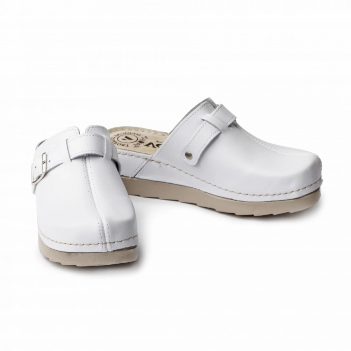 Saboti piele 343 alb [3]