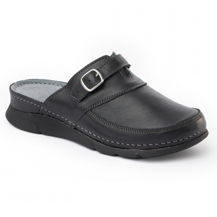 Saboti piele naturala 005 negru [3]