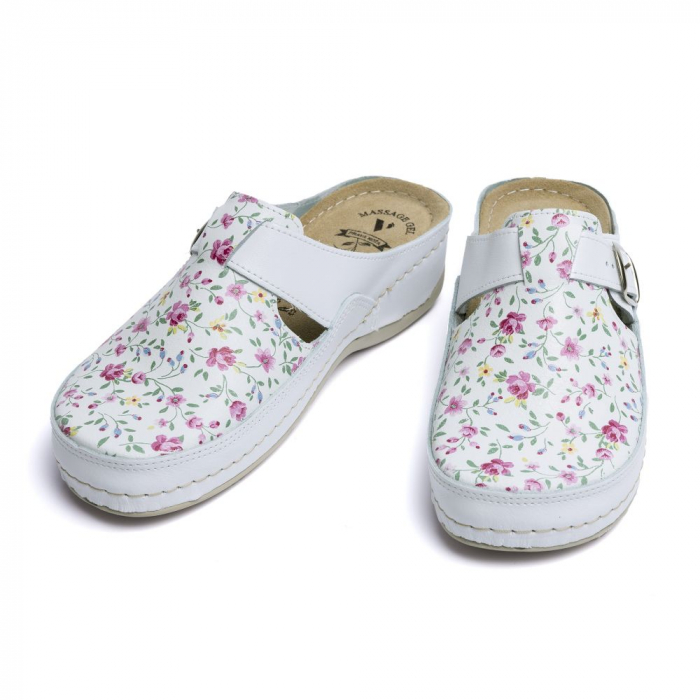 Saboti piele naturala 182 floral [3]