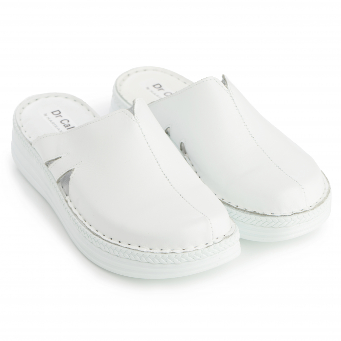 Saboti piele naturala 4013 alb [2]
