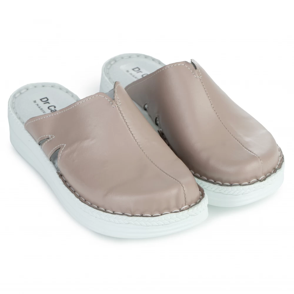 Saboti piele naturala 4013 latte [3]