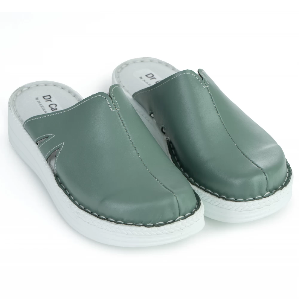 Saboti piele naturala 4013 olive [4]