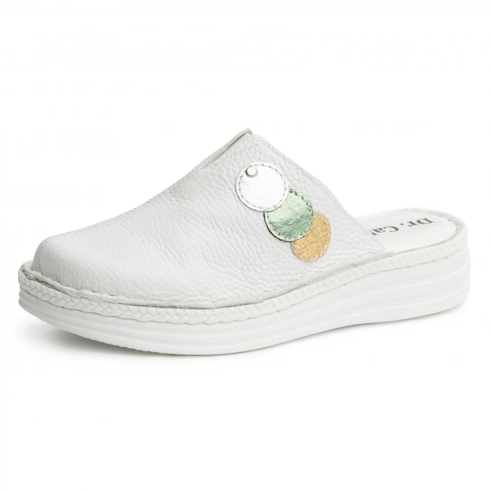 Saboti piele naturala 4060 alb-argintiu [4]