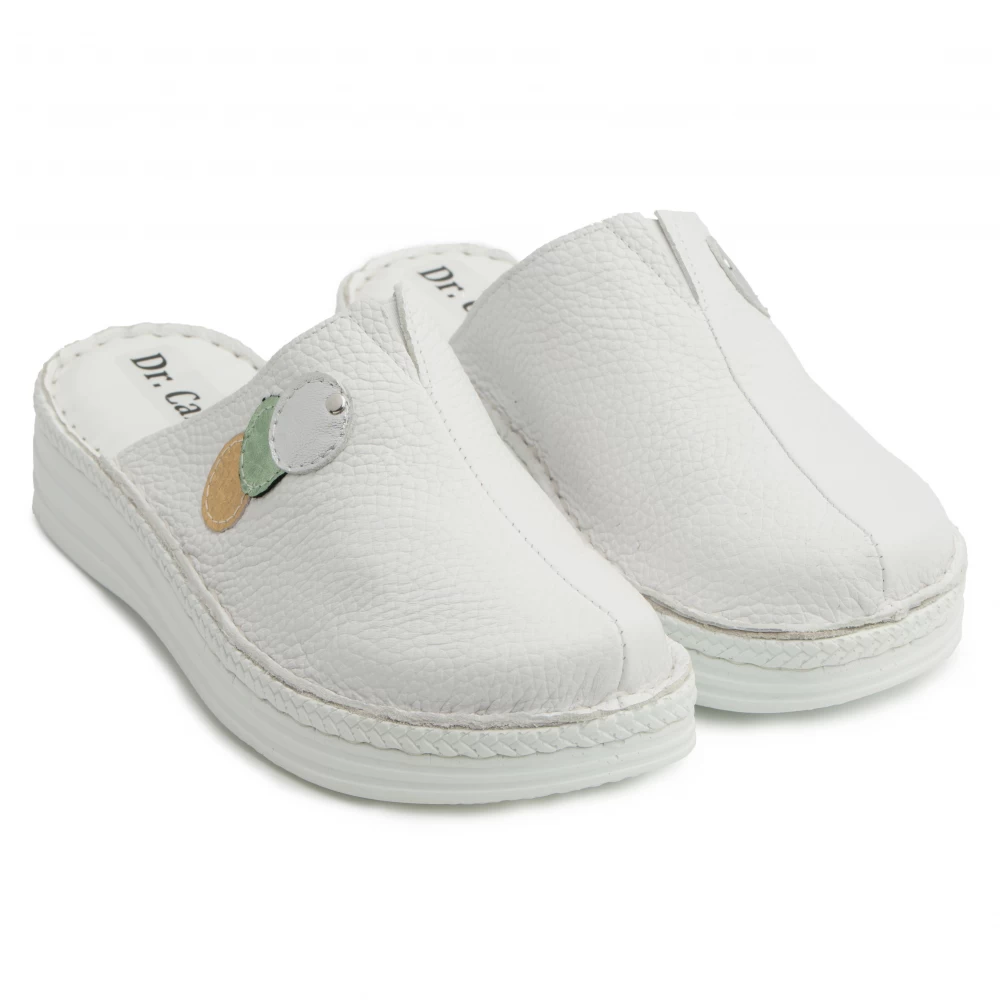 Saboti piele naturala 4060 alb-argintiu [2]