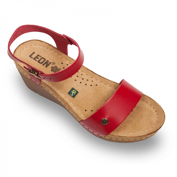 Sandale confortabile Leon 1015 Rosu [1]