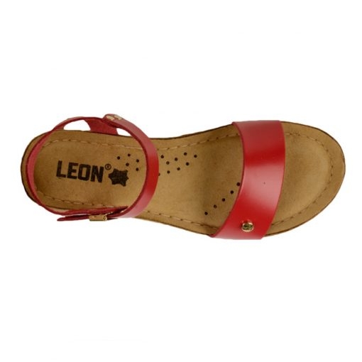 Sandale confortabile Leon 1015 Rosu [5]