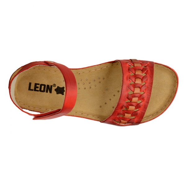 Sandale confortabile Leon 964 Rosu [5]